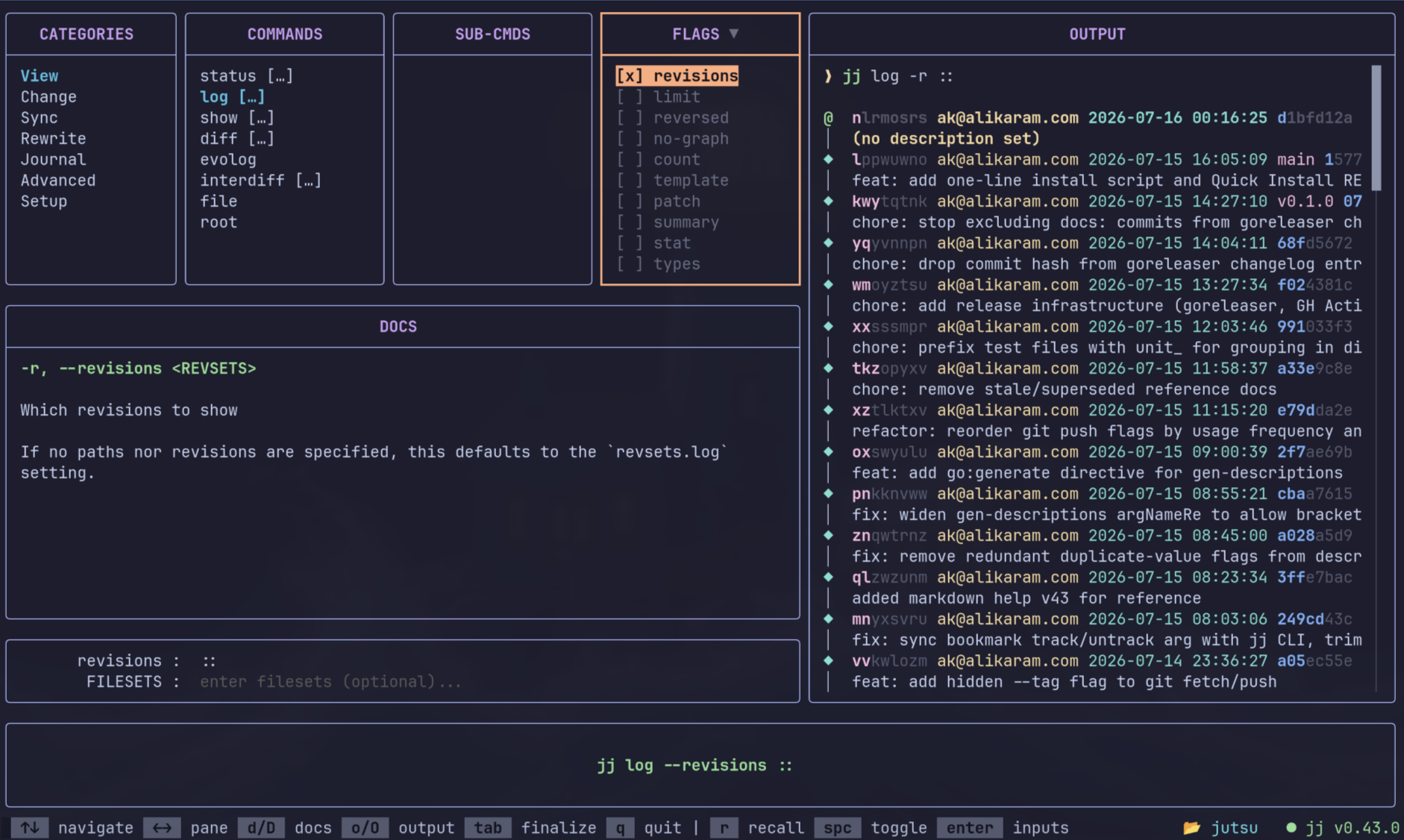 Jutsu TUI Interface